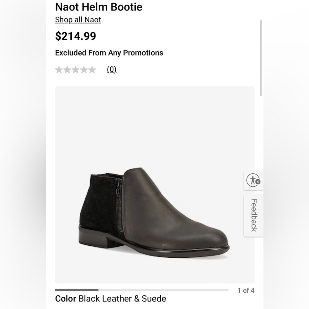 Naot Helm Boots Black Leather
